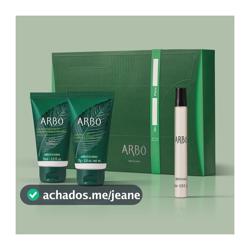 Kit Presente Arbo Masculino Boticário (3 Itens)