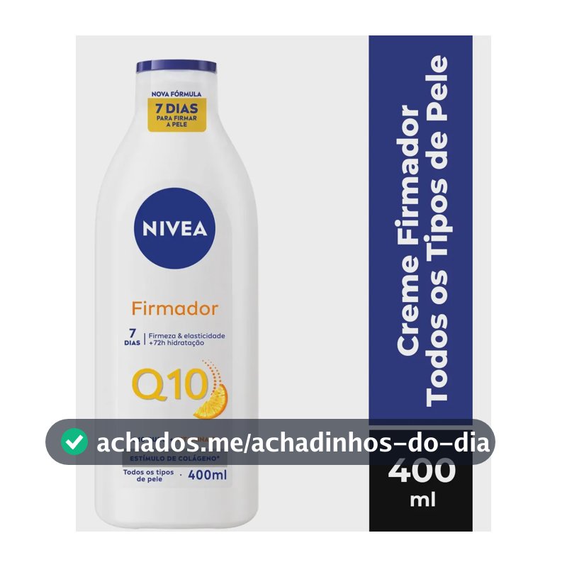 NIVEA Loção Hidratante Firmador Q10 + Vitamina C 400ml, Hidratação Intensa 48h, Pele Firme e Elasticidade, Corporal, Todos os Tipos de Pele