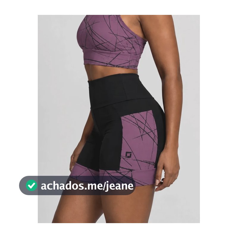 Shorts Corrida Cintura Alta Para Treino Zero Transparência Uva Rosada Liso M