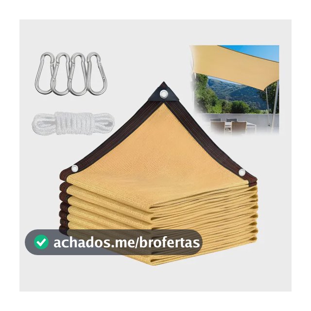 Lona Tela Toldo Sombrite 95% Sombra Shade Garagem Jardim 4x5 Bege