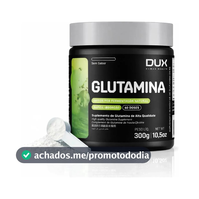 Suplemento Dux Nutrition Glutamina en pó sabor sem sabor x 300g