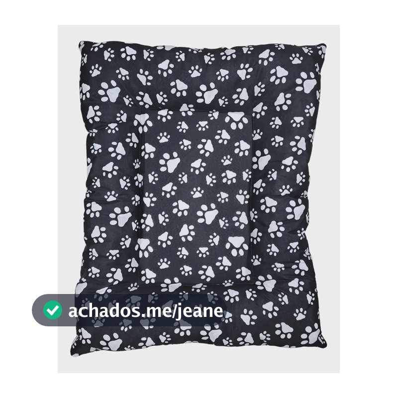Colchonete Para Cachorro Gato KPOMOVEIS Caminha Pet 90x63 Cm Tam Gg Cor Preto