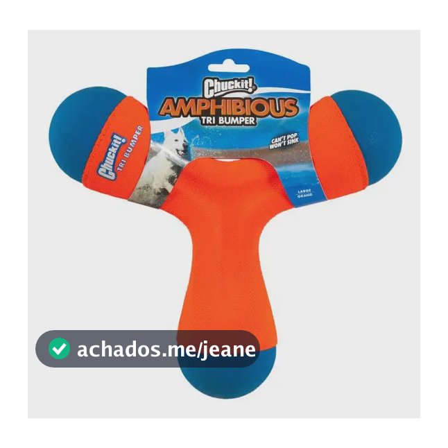 Brinquedo Para Cães Frisbee Aquático Tri Bumper Chuck It Cor Laranja