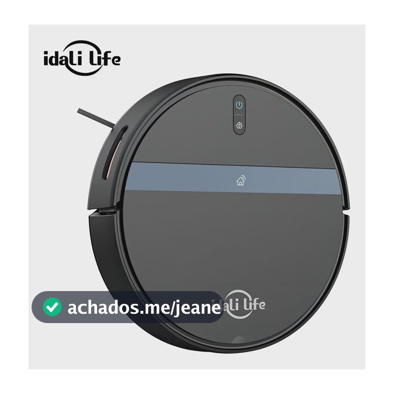 Robô Aspirador Idali Life DF-ILRO066 Preto com Aplicativo e Sensor Antiquedas