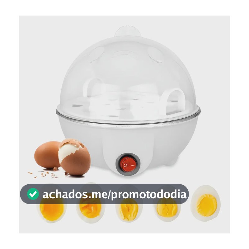 Cozedor Elétrico De Ovos A Vapor Portátil 110v Tem Tudo Branco 50hz/60hz