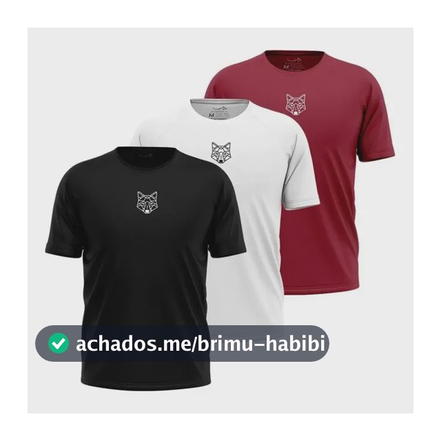 Kit 3 Camisetas Masculina Dry Alpha Lobo Geométrico