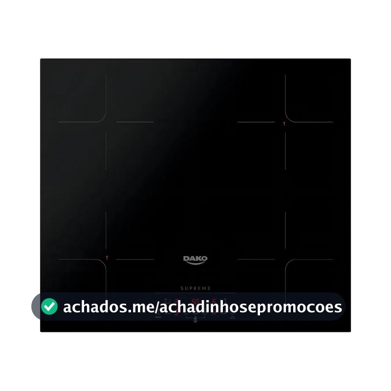 Cooktop de Indução 4 Bocas Dako Supreme Preto com Trava de Segurança