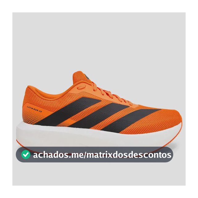 Tênis adidas Latin Run 3.0 Masculino Corrida Cloudfoam Laranja 42 Br
