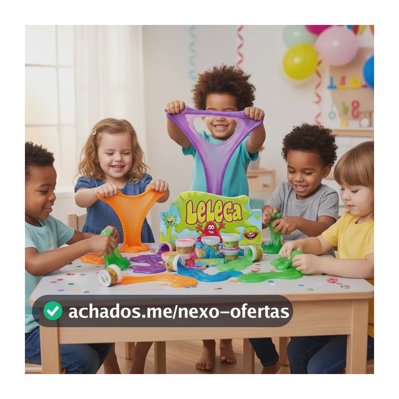 Kit Leleca Puxa Geleca Slime Massinha Lembrancinha Kit 24 Leleca
