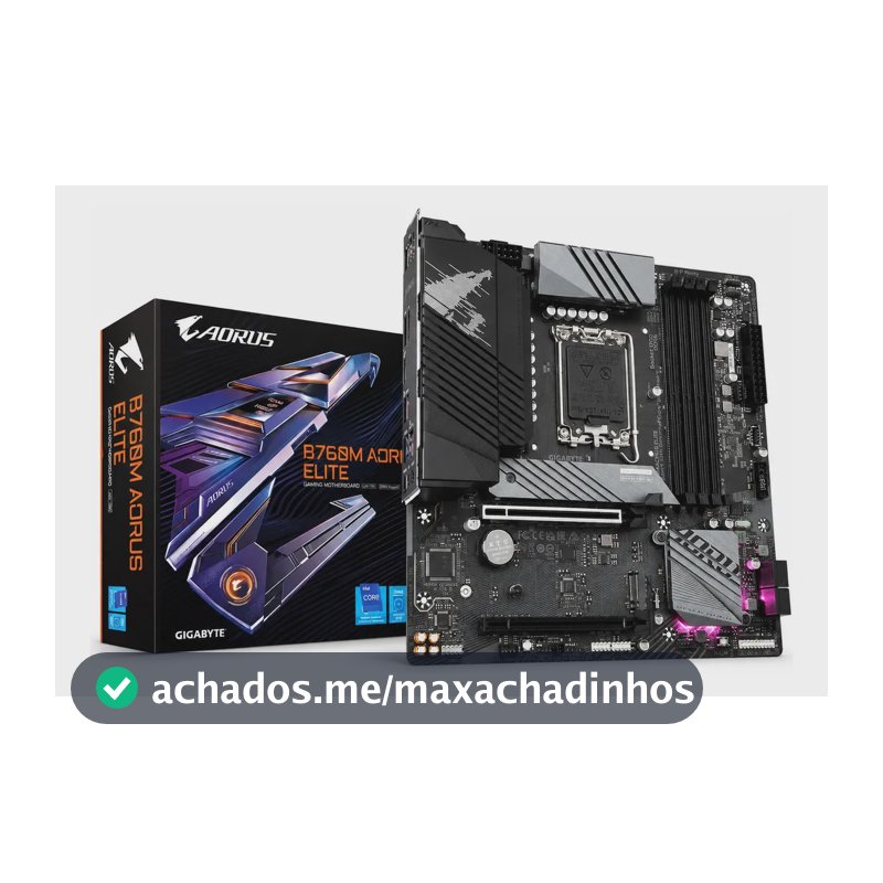Placa Mãe Gigabyte Intel 1700 B760m Aorus Elite 4x Ddr5 Matx Cor Preto