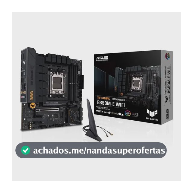 Placa Mãe Asus Tuf Gaming B650m-e Wifi Amd Am5 Matx Ddr5 Preto
