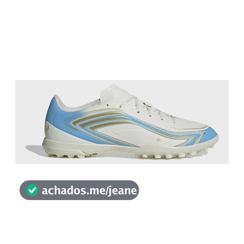 Chuteira Society Masculina F50 Messi Club adidas Bege 38 Br