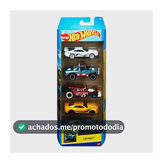 Kit Com 5 Carrinhos Sortidos Hot Wheels Coloridos Mattel