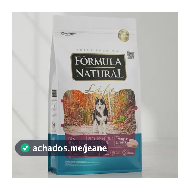 Ração Fórmula Natural Life Cão M/g Adulto Mix 15kg