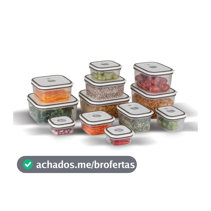 Electrolux Kit 12 Potes Herméticos de Plástico Retangulares