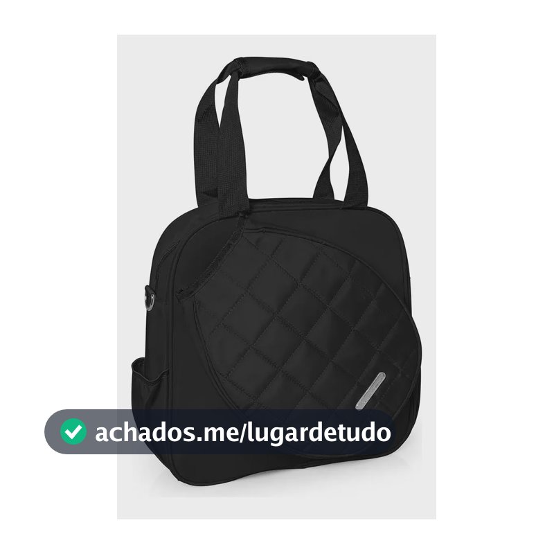 Bolsa Lateral Raqueteira Beach Tennis Preta Alma Genius