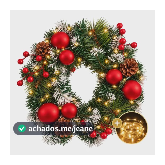 Guirlanda Natal Decorada Pronta Cheia Natalina Grande Luxo