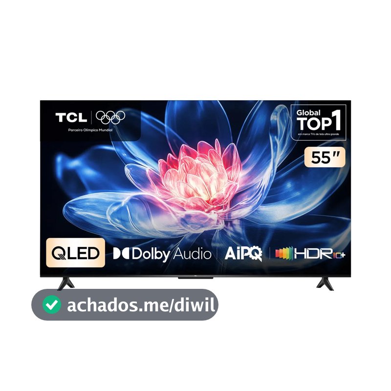 Smart Tv Tcl 55 Polegadas Qled 4k T6c Wifi Bluetooth Google Tv Tela Hva E Hdr10+ 55t6c