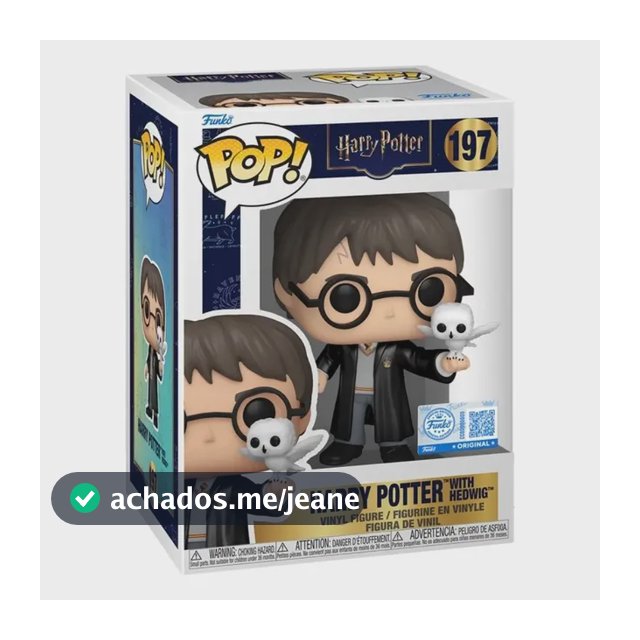 Boneco Funko Pop! Exclusivo Harry Potter - Harry E Edwiges 197