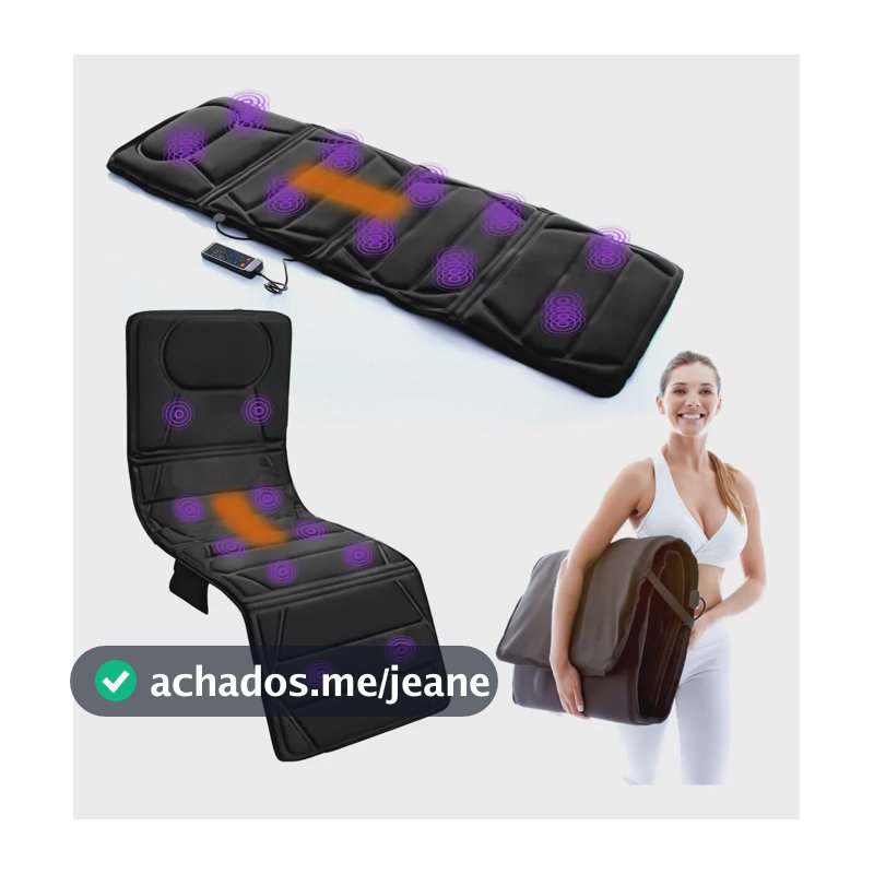 Esteira Massageadora Com Aquecimento E Vibração Relaxmedic Preto