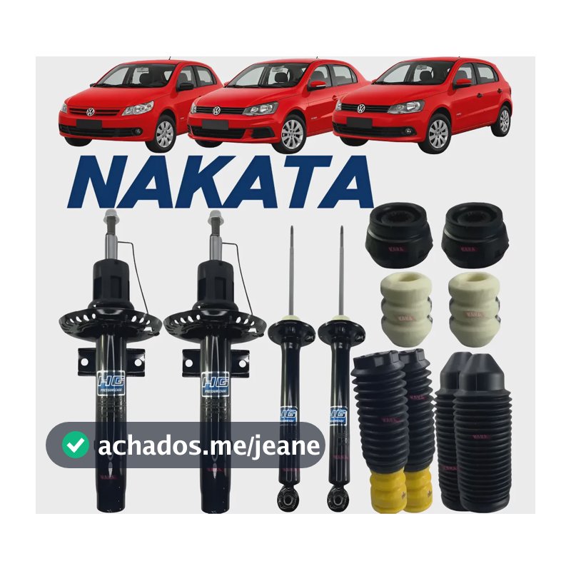 4 Amortecedor Original Nakata Gol Voyage G5 G6 G7 + Kit Comp