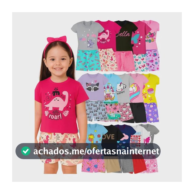 10 Peças Kit Infantil Menina 5 Conjuntos Infantil Feminino