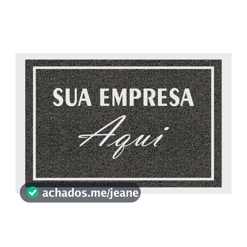 Tapete Capacho Capacheria Personalizado Cinza Escuro 200x80cm Antiderrapante