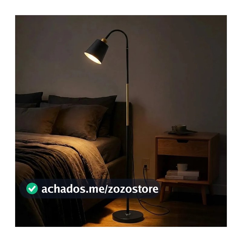 Luminária De Chão Pedestal De Piso Abajur Articulada Flexive
