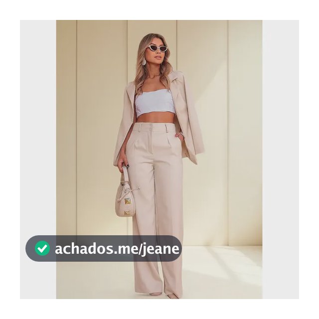 Conjunto Feminino Calça Pantalona E Blazer Social Terninho