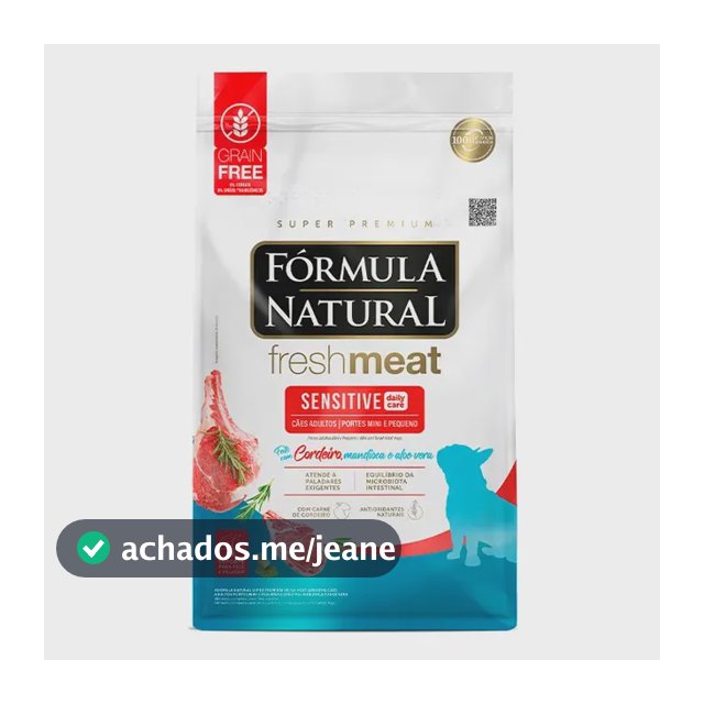 Ração Fresh Meat Sensitive Cão Adulto Pequeno Cordeiro 10kg
