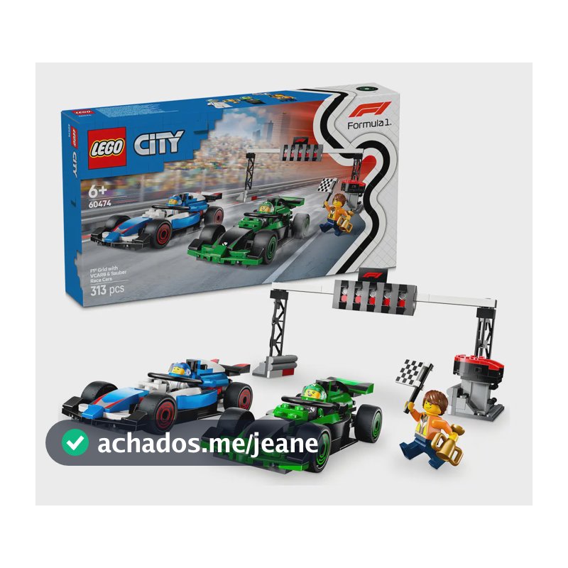 Lego 60474 Fórmula 1 - Carros de corrida Vcarb e Sauber - 313 P 313 Fórmula 1