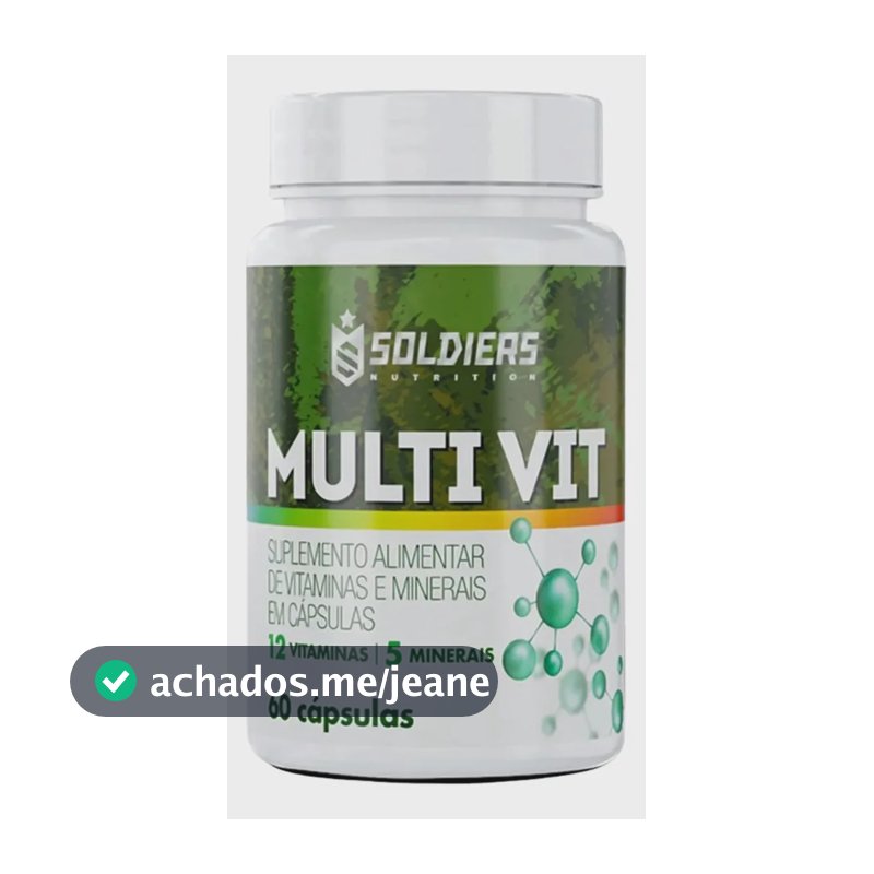Multivitamínico 60 Caps - 5 Minerais - 12 Vitaminas - Soldiers