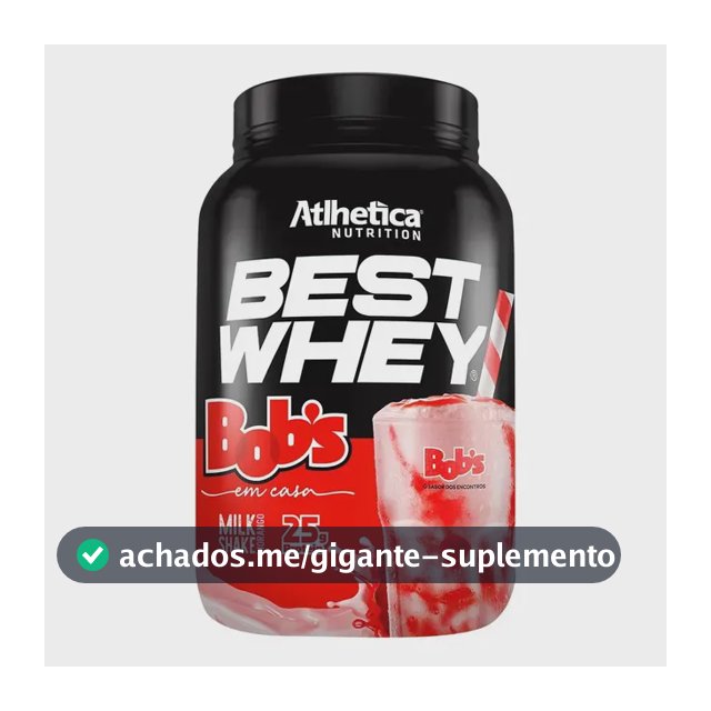Best Whey Bob's Milk Shake Morango Pote 900g 3w Atlhetica Nutrition Milkshake De Morango Bobs