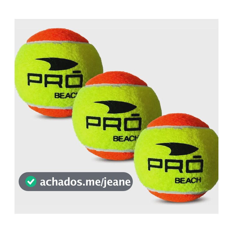 Kit 3 Bolas Beach Tennis Pro Alta Qualidade Amarelo/laranja