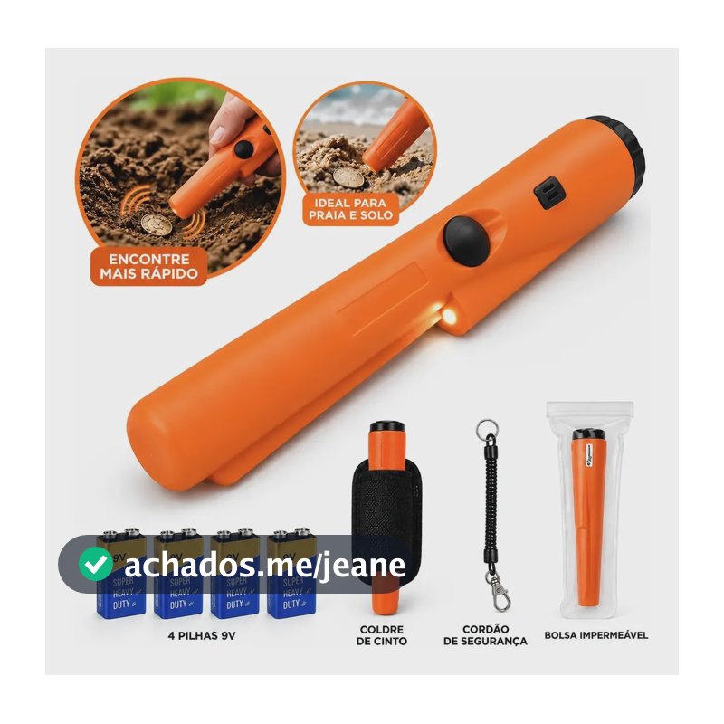 Detector De Metais Ouro Prata Gp Pointer A Prova D'agua Laranja