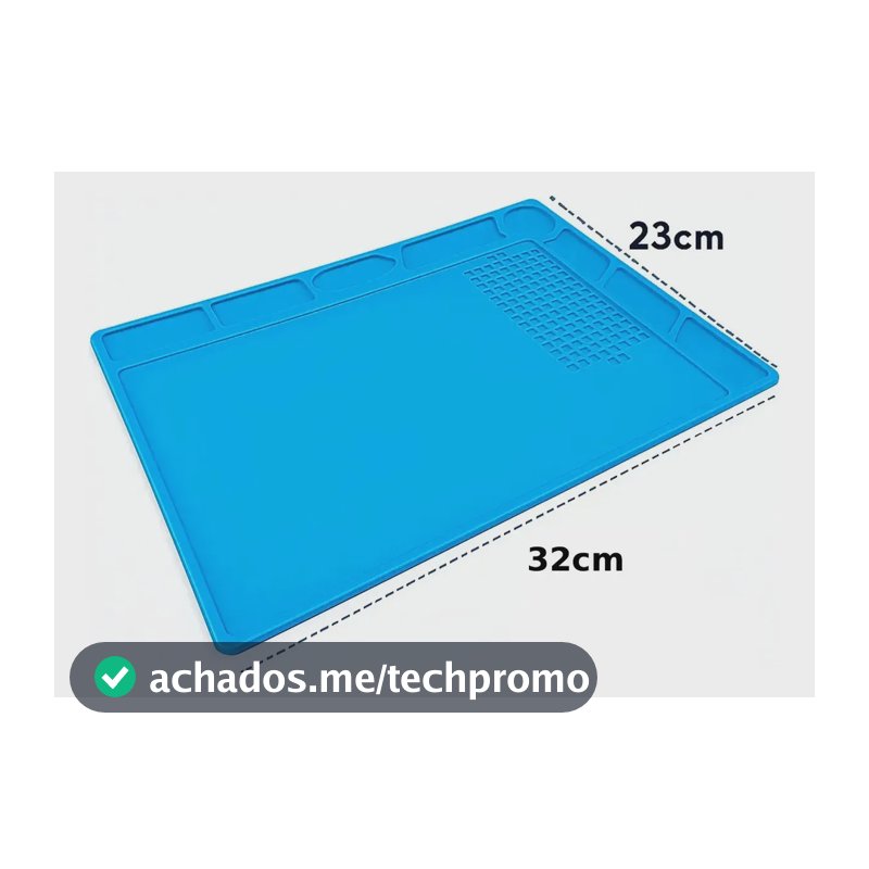 Manta Antiestática de Silicone Azul Para Manutenção de Celular e Computador
