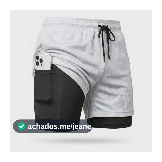 Shorts Dry Fit 2 Em 1 Masculino Térmico Compressão Corrida