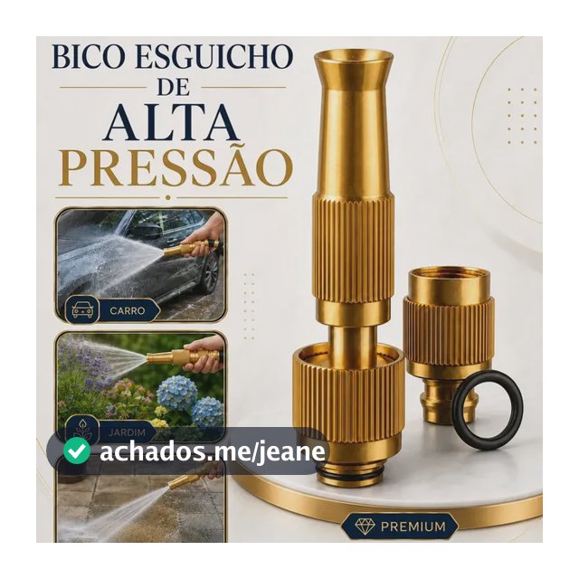Esguicho para Mangueira com Bico Regulável de Latão – Honey Play Box