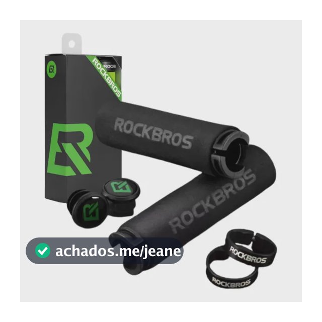 Manopla Rockbros Bike Bt1001 Com Trava Em Alumínio Mtb Punho Cor Preto