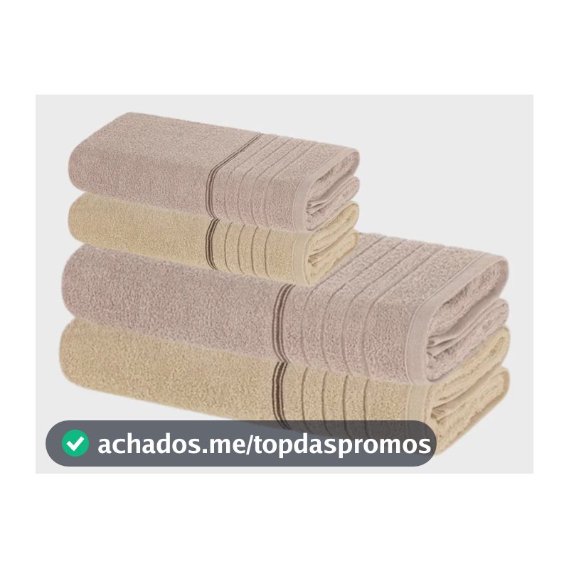 Jogo de Toalhas 4 Pçs Fio Cardado 100 Algodão Softmax Bressan Karsten