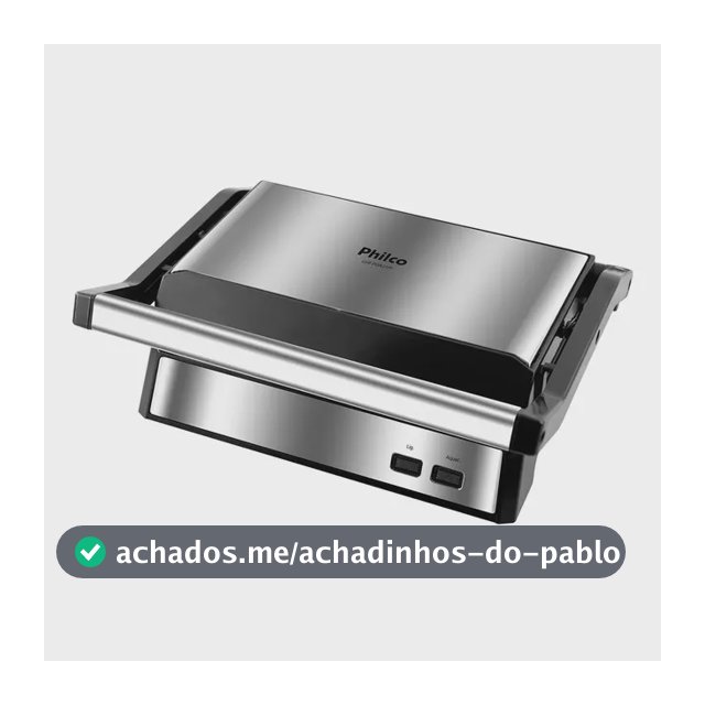 Sanduicheira E Grill Pgr21pi Maxx Clean 1000w Philco Prateado