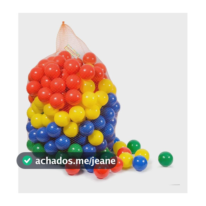 Bolinhas Coloridas Para Piscina Play & Cia Plástico 7.6cm Kit 50 Unidades
