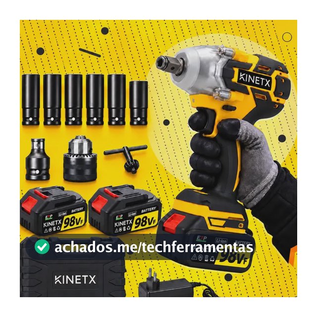 Chave De Impacto E Parafusadeira 880nm 2 Baterias E Maleta