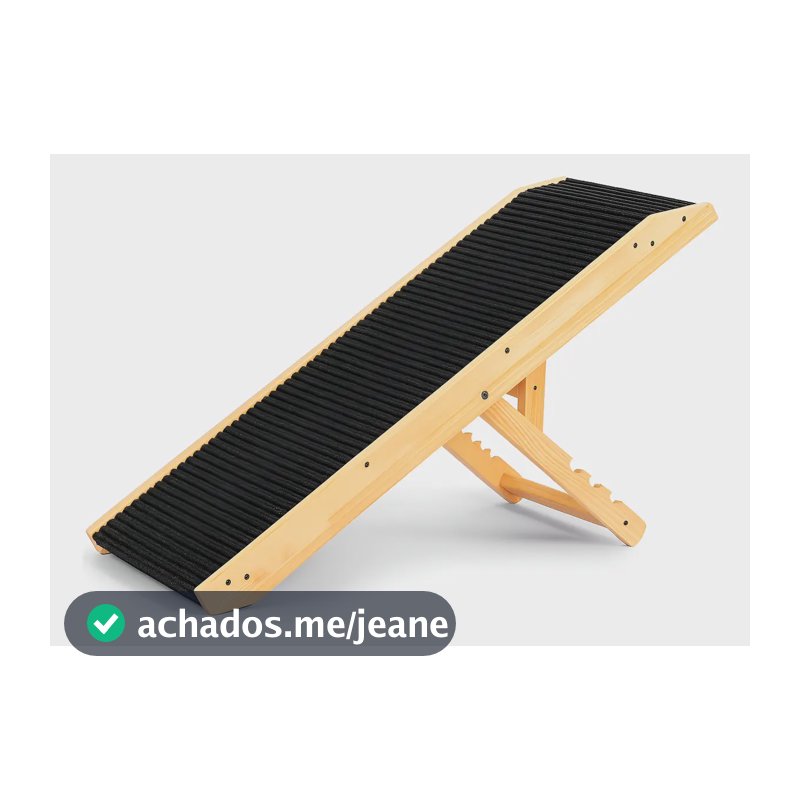Rampa Pet Lecazza Antiderrapante 4 Níveis Madeira Dobrável Ajustável