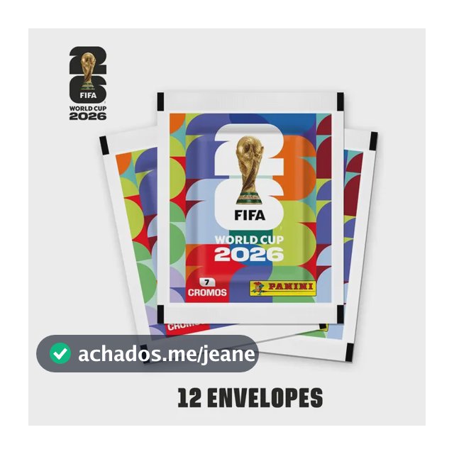Copa do Mundo da Fifa 2026™ Kit com 12 envelopes de figurinhas Fifa World Cup 2026™ - Panini - Capa Mole