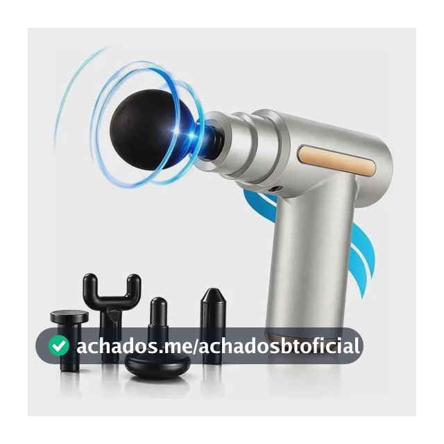 Massageador Pistola Elétrica Profissional Muscular Portátil 127/220v Prateado