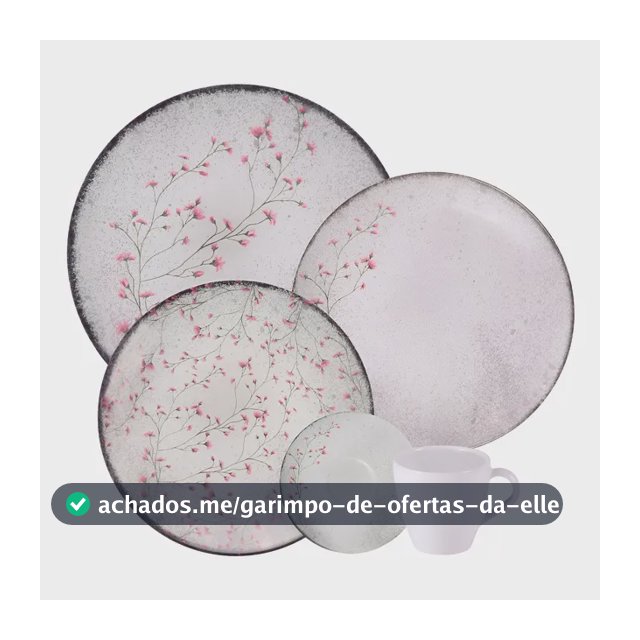 Aparelho de Jantar Tramontina Floralis Porcelana 20 peças
