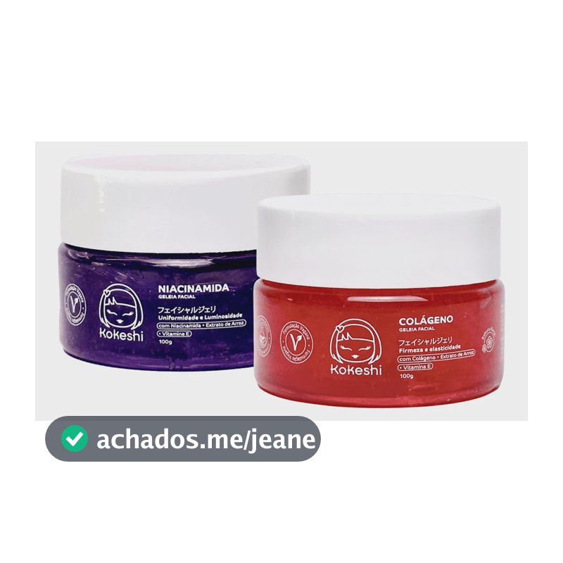 Kit Skin Care Geleia Facial Colágeno E Niacinamida Kokeshi