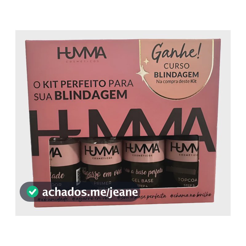 Promoção Humma Kit Blindagem Preparadores + Curso Incolor