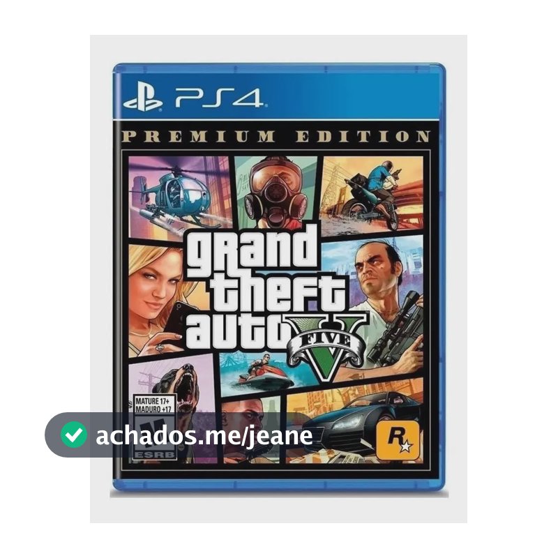 Jogo Ps4 Grand Theft Auto V Premium Edition Gta 5 Fisica
